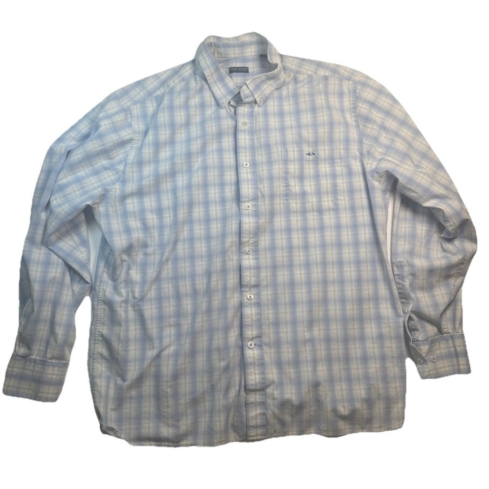 Fish Hippie‎ Solace Collection XXL Gingham Check Long Sleeve Button Down Shirt